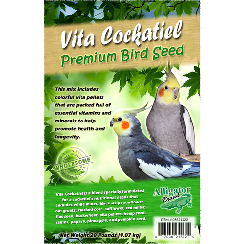 Vita Cockatiel Premium Bird Seed 20-lbs