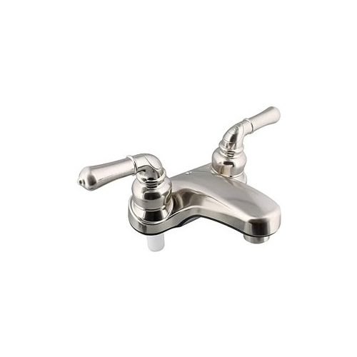 Empire Faucets U-YNN77N-E 4 in. Non-Metal Lavatory Faucet with Teapot Handles - Brushed Nickel