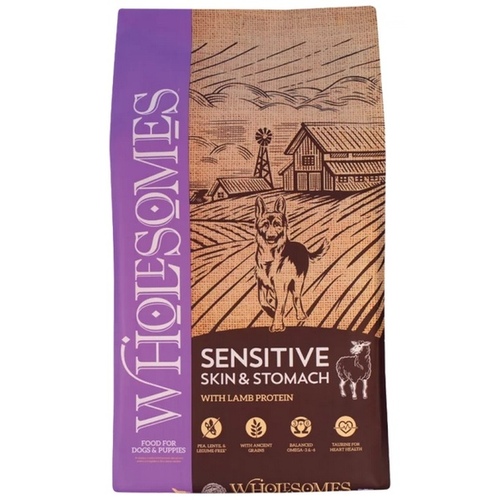 Midwestern Pet Foods Inc. 2100115 Wholesomes Senstive Skin & Stomach with Lamb Protein - 35 lbs. Bag