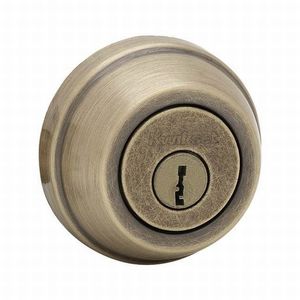 Double Cylinder Deadbolt with New Chassis with RCAL Latch and RCS Strike Antique Brass Finish