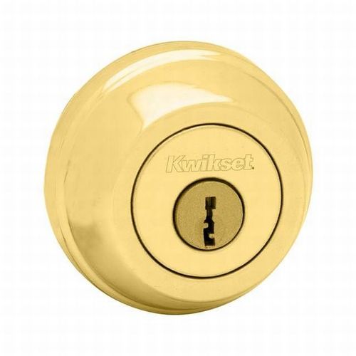Double Cylinder Deadbolt with New Chassis with RCAL Latch and RCS Strike Bright Brass Finish