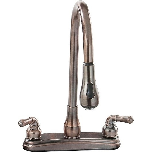 Empire Faucets U-YOB2000OB-E 8 in. Non-Metal Kitchen Sink Faucet with 2 Handles - Oil Rubbed Bronze