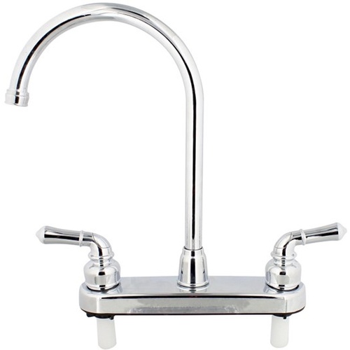 Empire Faucets U-YCH800GS-E 8 in. Non-Metal Kitchen Faucet Chrome Gooseneck with 2 Handles