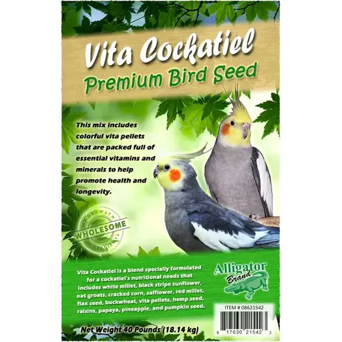 Vita Cockatiel Premium Bird Seed 40-lbs