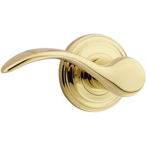 Signature Series Pembroke Left Hand Single Dummy Door Lever Bright Brass