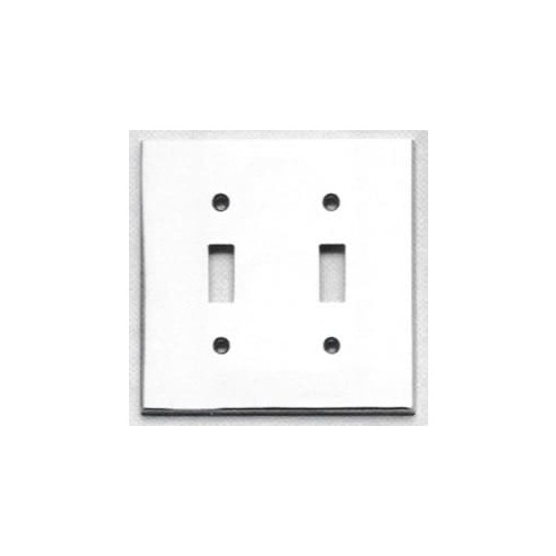 Double Toggle Modern Switchplate Bright Chrome Finish