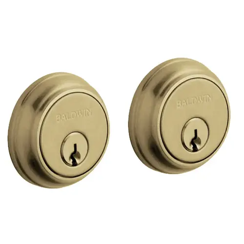 Traditional 1-5/8" Double Cylinder Deadbolt Vintage Brass Finish