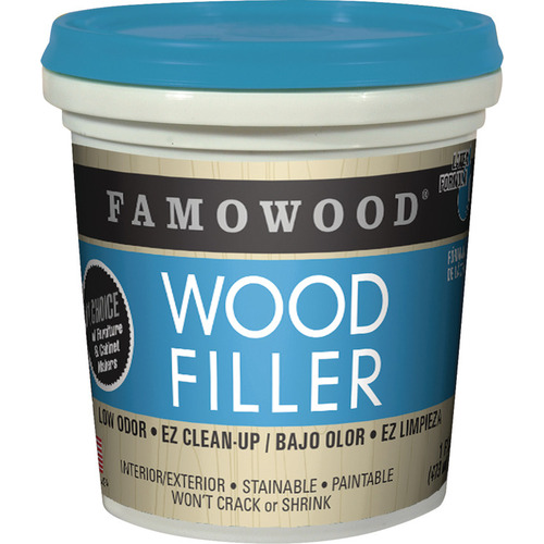 Latex Wood Filler, FAMOWOOD Pint, Oak Oak/Teak