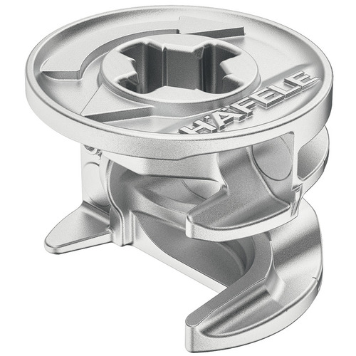 Connector Housing, Hafele Minifix 15, Zinc alloy, Without rim 7.5 mm 12 mm +0.5 mm PZ2 cross slot, Flat blade, Hexagon socket SW4 15 mm For wood thickness from 15 mm and above, unfinished blank