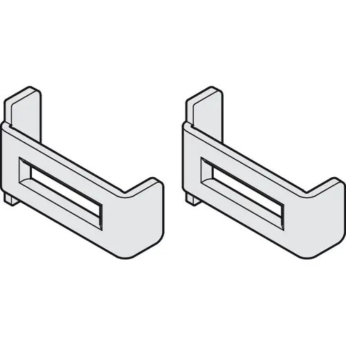 Safety clip set, For wooden and aluminum panels, prevents the track from being bent apart For Hawa Porta, steel, galvanized Zinc plated