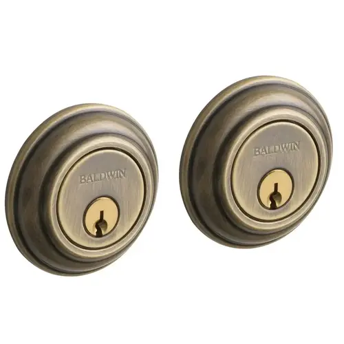 Estate Traditional Deadbolt, 2-1/8" Door Prep Satin Brass & Black