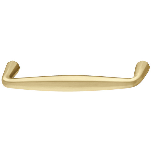 Handle, Zinc 128 144 x 35 mm Zelda Collection, Brushed brass, 128 mm CTC Silver colored, brass plated, brushed