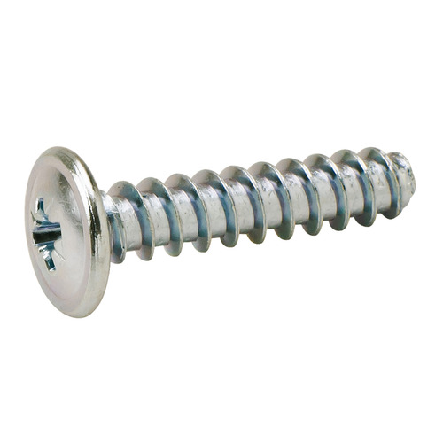 Round Washer Head Screw, #2 Pozi Drive 1 1/8" Length: (1 1/8") 28 mm Zinc plated