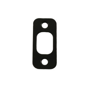 1" x 2-1/4" Radius Corner Deadbolt Strike Iron Black Finish