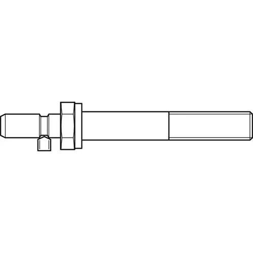 Mounting Set, Back-To-Back, for Pull Handles Door drilling diameter: 1/2" 53 - 57 mm 3 1/16" 2 1/16" Straight support for Wood Doors, For door thickness: (2 1/16 - 2 1/4") 53 - 57 mm