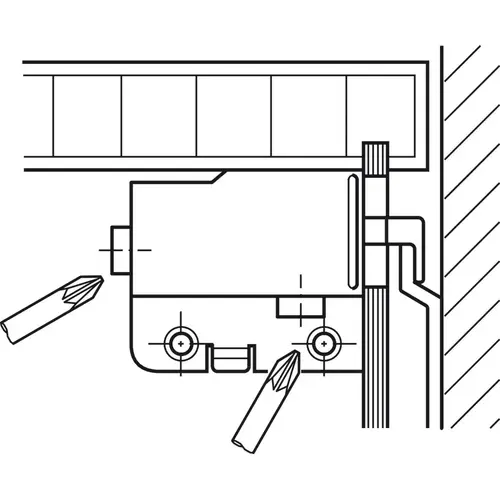 Cover Cap, Clip on, For cabinet hanger for wall unit Left Visible inside the cabinet, Brown, left hand Brown