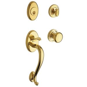 Logan Sectional Tubular Single Cylinder Handleset Unlacquered Brass Finish