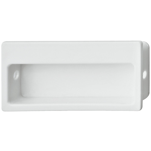 Inset Handle, Plastic 80 x 40 (L x H), White White