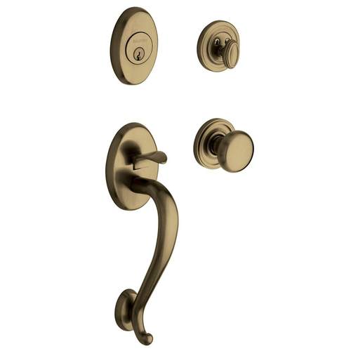 Estate Logan Tubular Handleset Satin Brass & Black