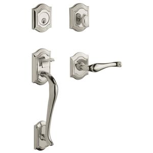 Bethpage Sectional Tubular Left Hand Single Cylinder Handleset Lifetime Bright Nickel Finish