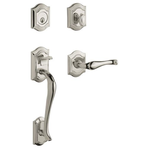 Bethpage Sectional Tubular Right Hand Single Cylinder Handleset Lifetime Bright Nickel Finish