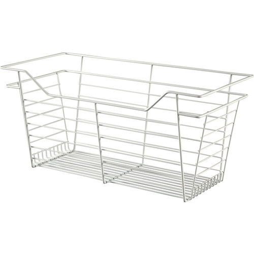 Wire Closet Basket, with Full Extension Slides 14" 17" 17" Chrome-plated, 14" x 17" x 17", with zinc-plated 14" slides Chrome-plated