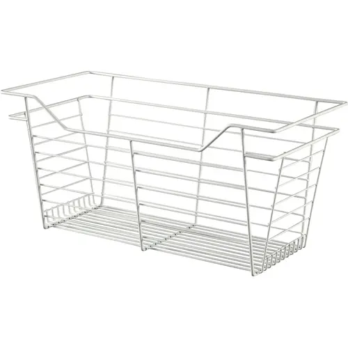 Wire Closet Basket, with Full Extension Slides 14" 17" 17" Slate, 14" x 17" x 17", with 14" slides Slate