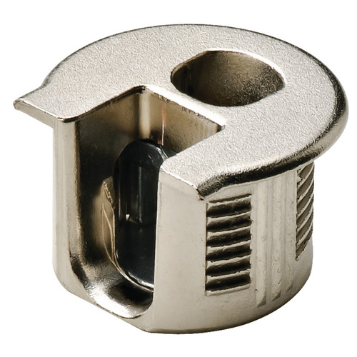 Connector Housing, Rafix 20 System, without Dowel, with Ridge, Zinc 9.5 mm 14.2 mm +0.2 mm 19 mm with with Tightening Element, For wood thickness 19 mm, nickel-plated Nickel plated