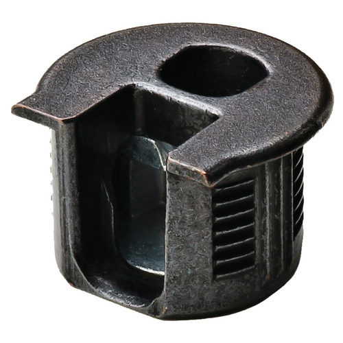 Connector Housing, Rafix 20 System, without Dowel, with Ridge, Zinc 9.5 mm 14.2 mm +0.2 mm 19 mm with with Tightening Element, For wood thickness 19 mm, bronzed burnished