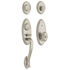BALD LANDON HANDLE X 5225 KNOB X SGL CYL, Satin Nickel