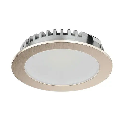 Recess Mounted Downlight, Hafele Loox5 LED 2094, 12 V 60 lm/W 150 lm Aluminum, warm white 3000 K, stainless steel coloured, nickel plated, energy efficiency class G