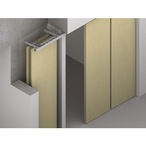 Sliding door fitting, HAWA Aperto 60 H, hinged door set 500 - 950 mm Set for access doors, Set for door type B