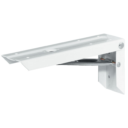 Folding Bracket, with Locking Device, 100 kg 250 mm Steel, Dimensions (AxBxC): 250 x 61 x 115 mm, white coated White, coated