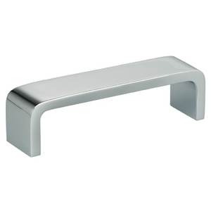 3-3/4" Center to Center Thick Square Cabinet Pull Bright Chrome Finish