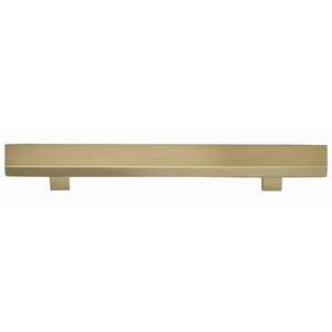 4" Center to Center Modern Cabinet Pull Satin Brass Finish