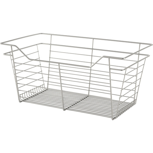 Wire Closet Basket, with Full Extension Slides 14" 11" 23" Matt nickel, 14" x 23" x 11", with nickel-plated 14" slides Matt nickel (powder-coated)