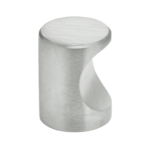 1" Modern Finger Cabinet Knob Satin Chrome Finish
