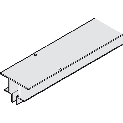 Running track, Pre-drilled, for ceiling installation 2,500 mm for Hawa Porta, length: 2,500 mm Silver colored, anodized