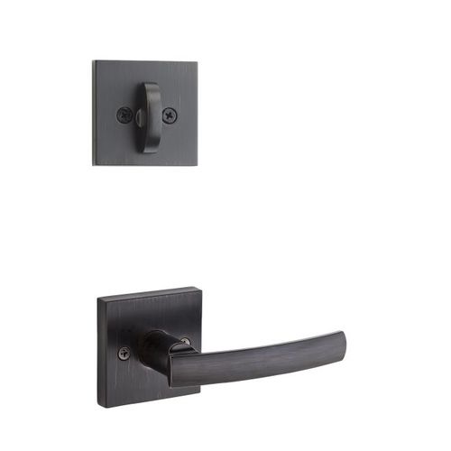 Sydney Lever Interior Single Cylinder Handleset Trim, Venetian Bronze