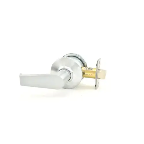 A Series Exit Levon Lock with 11096 Latch and 10001 Strike Satin Chrome Finish