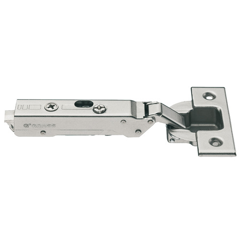 Concealed Hinge, Grass Tiomos 110 degree , Full Overlay Mounting For press fitting 45/9.5 With automatic closing spring, With soft closing mechanism For standard applications, Self Close, press-fit, model F045138462228 Nickel plated