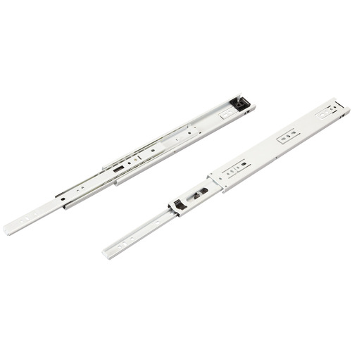 Accuride 3732 Side Mounted Slide, Full Extension, 100 lbs Weight Capacity 11 1/2" 11 7/8" White, 11 7/8" installed length, 11 1/2" travel length White, Zinc Pair