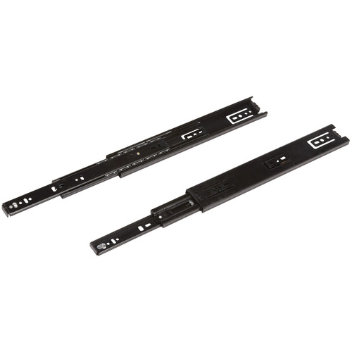 Accuride 3834 Telescopic Side Mounted Cam Adjust Slide, 1" Overtravel, 90 lbs Weight Capacity 29" 28" Black, 28" Black Pair