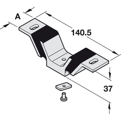 Brackets, Sound-absorbing Hawa Junior 80 30 mm HAWA SoundEx, suitable for: HAWA-Junior 80 black