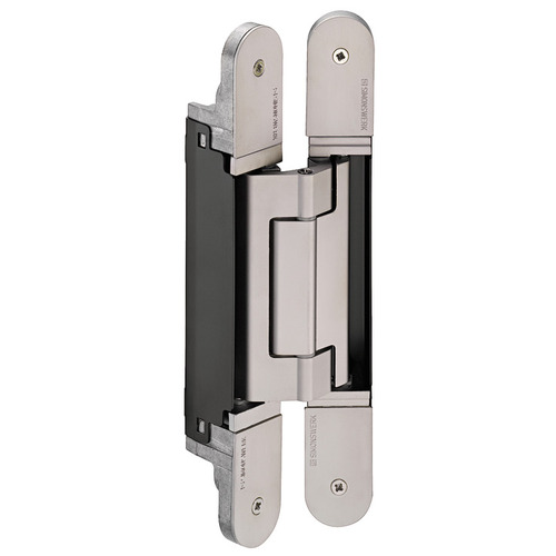 Concealed Hinge, TECTUS TE 640 3D TE 640 3D concealed, 3D adjustable, size 240 mm, Polished nickel Nickel colored, polished, powder coated