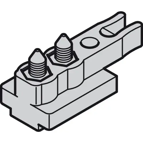 Track Buffer, with Retaining Spring and Rubber Bumper 80 - 120 kg For Slido D-Line12, Suitable for Version A, for 40-60 kg Gray