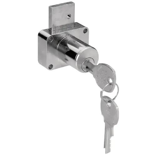 Cabinet Drawer Lock, Keyed Alike, 7/8" Cylinder 101 C8178-101-26D National Lock - High Security, Brushed chrome, key #101 Brushed chrome