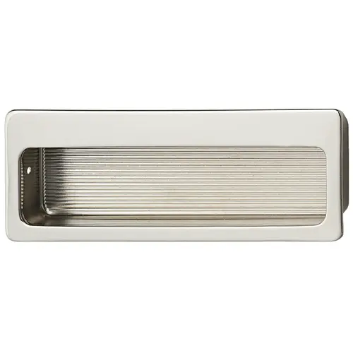 Inset Handle, Brass, rectangular 75 x 32 mm 10 mm 68 x 25 mm Width: 75 mm, height: 32 mm, housing length: 68 mm, housing height: 25 mm, housing depth: 11 mm, polished nickel plated Black, Nickel plated, polished