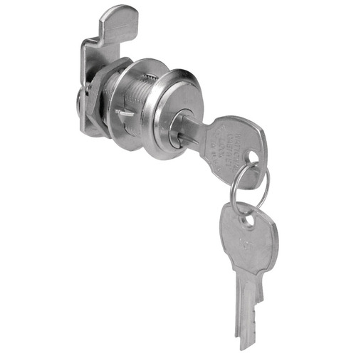 Cabinet Drawer Cam Lock, C8103 Series, Keyed Alike 107 National Lock - High Security, Satin brass, key #107 Satin brass