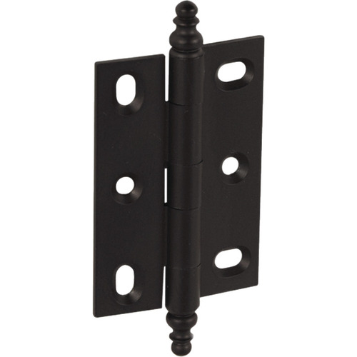 Decorative Butt Hinge, Mortise, Minaret Finial 44 mm ELITE solid brass hinge, Black Black